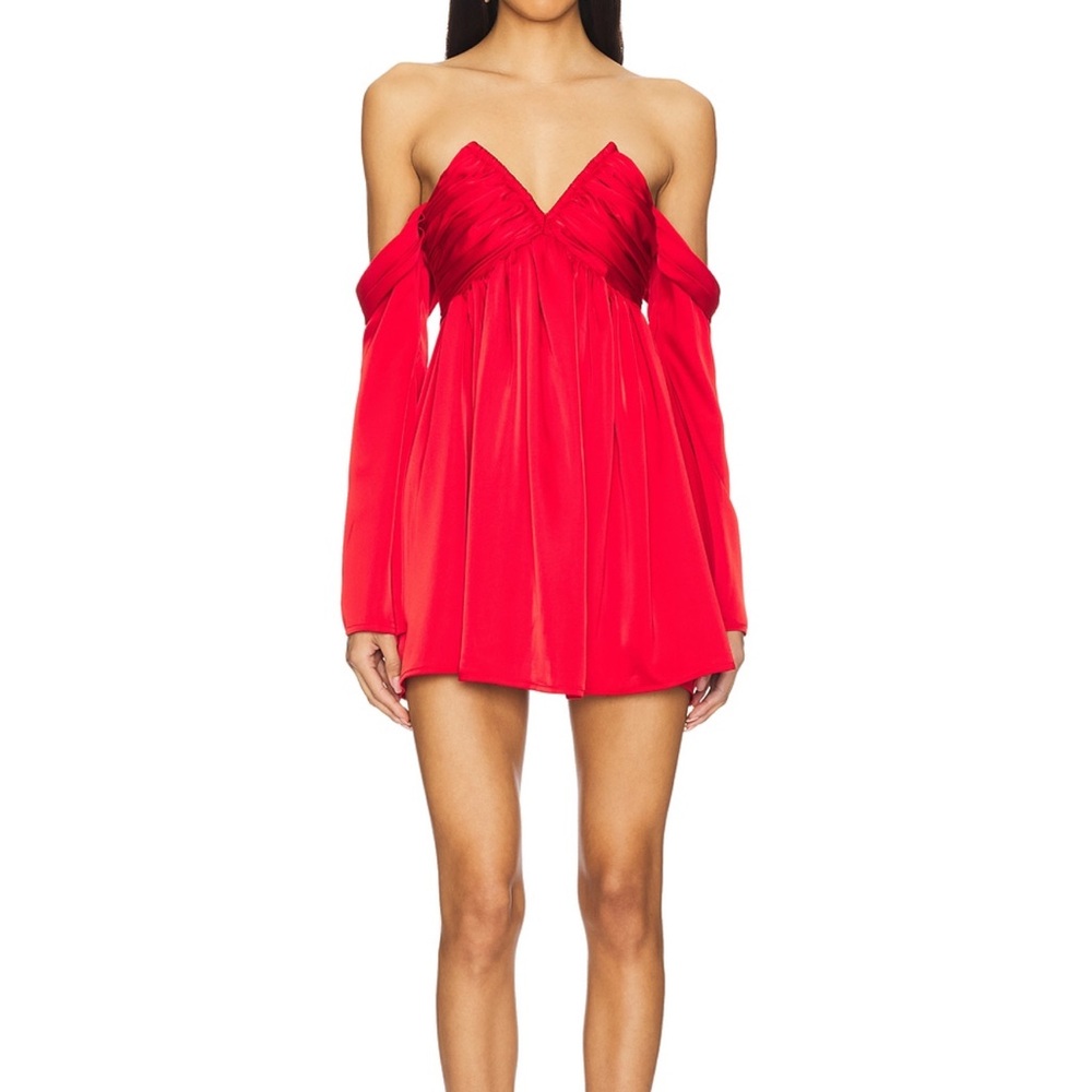 Elegant Red Off-Shoulder Dress